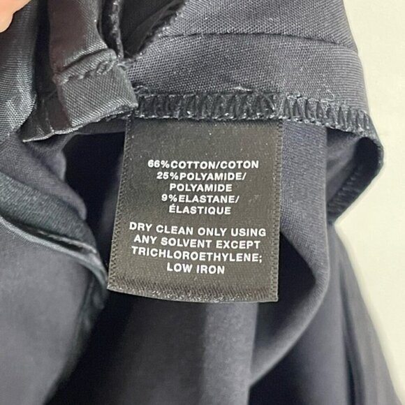 Lafayette 148 New York Stanton Pant dark navy blue size 14 ankle stretch career - Picture 11 of 15